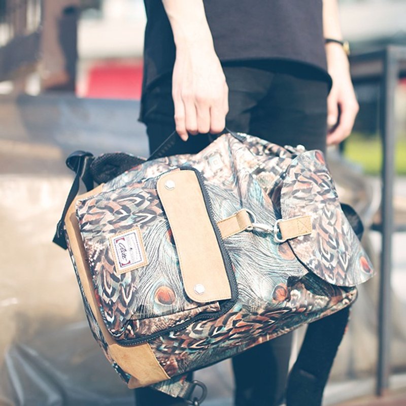 RITE双生包║拳击包 x 探索包(L) - 孔雀咖啡║ - 侧背包/斜挎包 - 防水材质 多色