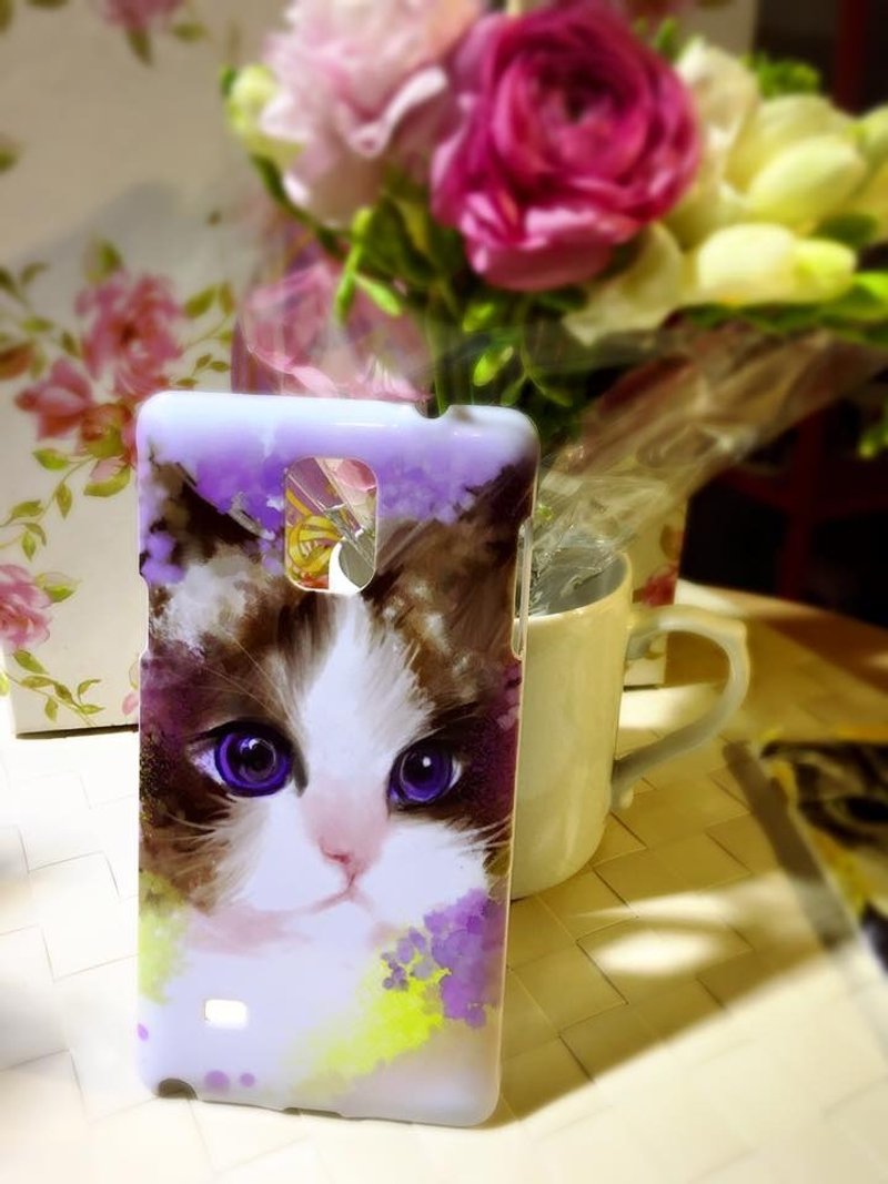 大卫画猫_限量手机壳_花之恋一  iPhone i5.i6s,i6splus /Android Samsung三星, HTC, Sony 设计师款 手机壳/保护套/ 猫咪 猫 手机壳 - 手机壳/手机套 - 塑料 黄色