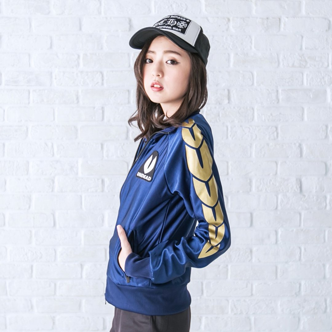 女款金LOGO立领外套-午夜蓝 - 女装休闲/机能外套 - 其他材质 多色