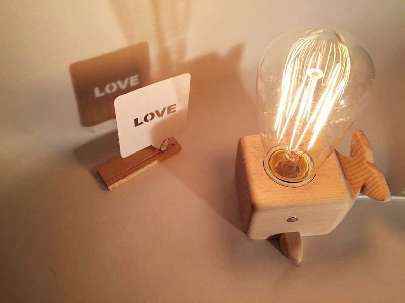 森佐木sen zuo mu / 鲸鱼灯 - 摆饰 - 木头 多色