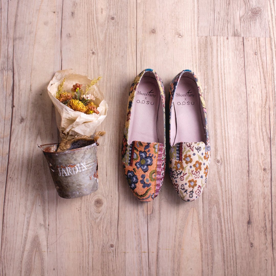 ----------Shoes Party----------波斯民族风欧贝拉    /女鞋/手工订制/日本布料 - 芭蕾鞋/娃娃鞋 - 其他材质 多色