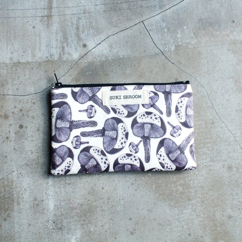 黑白蘑菇小袋 - 化妆包/杂物包 - 其他材质 黑色