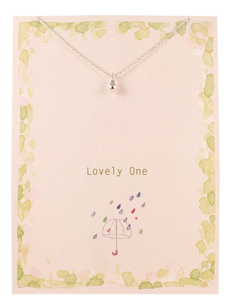 +BeeLoved+ 精品配饰礼卡─雨滴【Lovely One】 - 项链 - 其他金属 白色