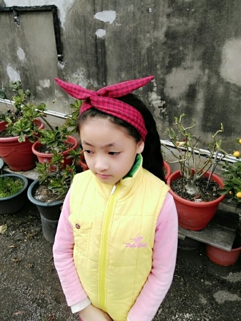 格纹发棒 铁丝款发带 - 发饰 - 其他材质 