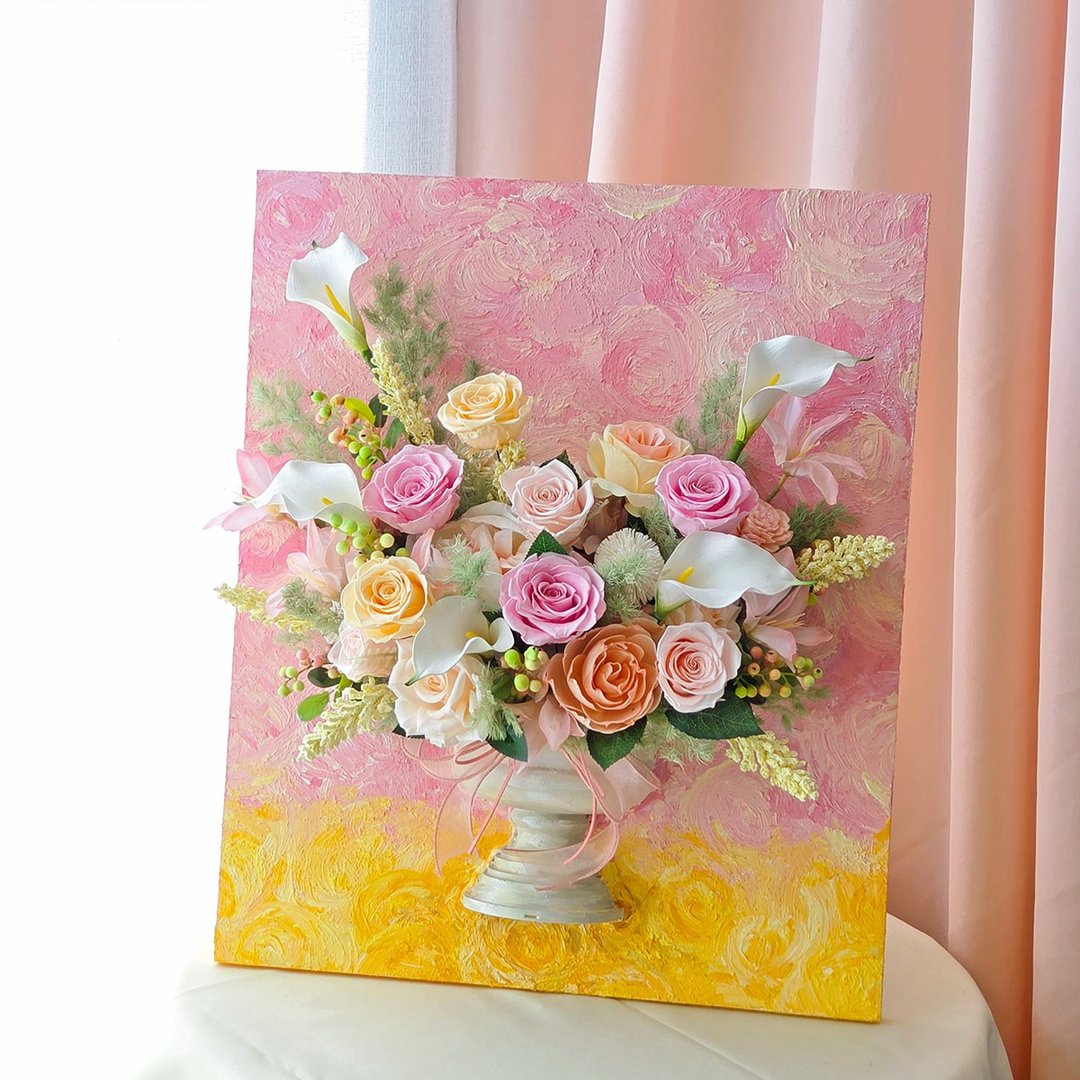 立体花画 / 画布花艺 花艺画框 空间布置 开幕花礼 - 干燥花/捧花 - 植物．花 多色