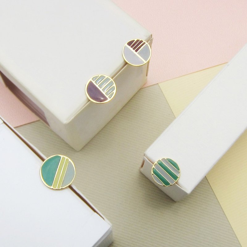 圆舞派对  手作耳环 - 耳环/耳夹 - 珐琅 