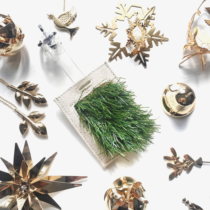 GRASSY Luggage Tag 草草行李挂牌 - 行李箱/行李箱保护套 - 棉．麻 绿色