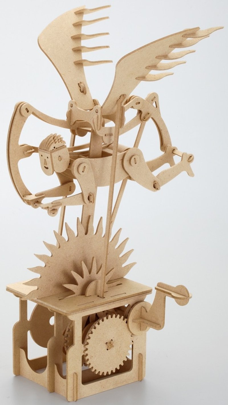 异想模界之飞天人 - 木工/竹艺/纸艺 - 木头 金色