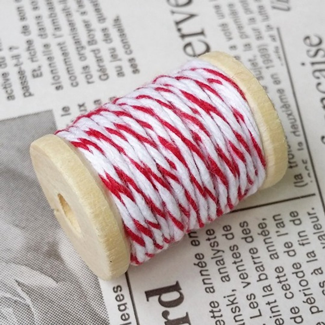 美国进口 Divine Twine 双色棉线-木轴分装【Cherry】 - 包装材料 - 棉 红色