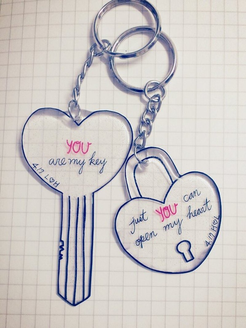 [情人节限定]爱心钥匙+锁头 - 其他 - 塑料 多色