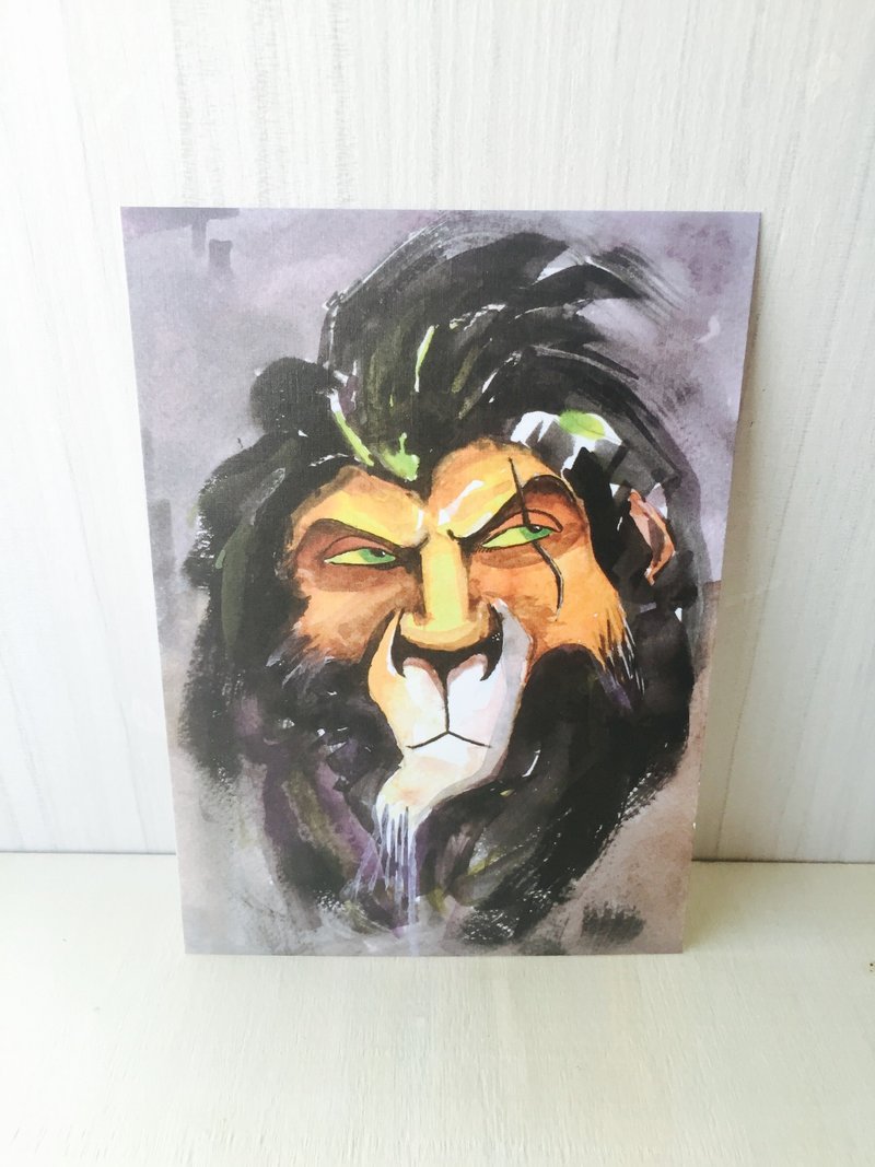 动物 明信片 刀疤叔叔 - 卡片/明信片 - 纸 黑色