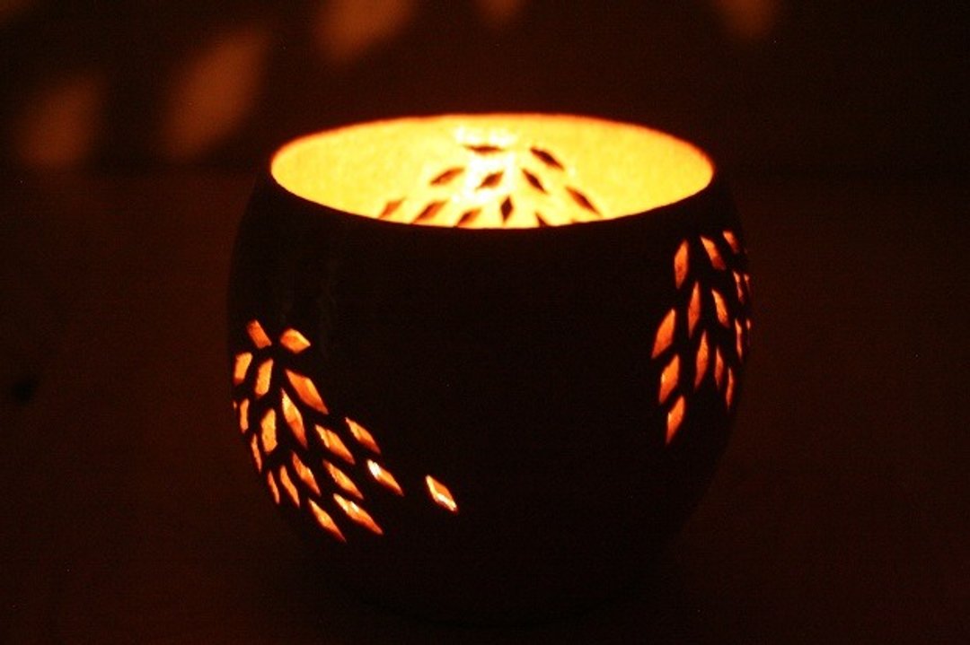 Japanese Pattern candle holder L - 蜡烛/烛台 - 其他材质 咖啡色