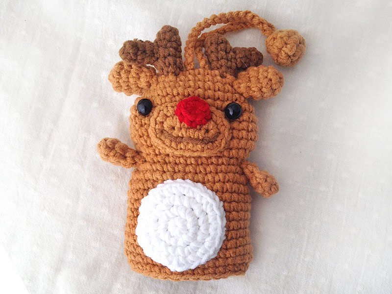 阔嘴大麋鹿-钥匙套-咖啡色 - 钥匙链/钥匙包 - 其他材质 咖啡色