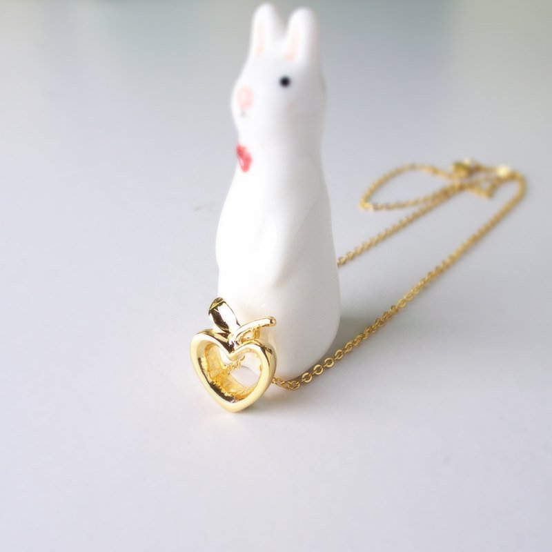 金苹果爱心切片_铜镀K金 ~  新鲜上市 Choccy - 项链 - 其他金属 金色