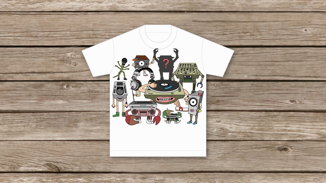 HeadphoneDog T-Shirt“t02.耳机狗音响人家族” - 男装上衣/T 恤 - 其他材质 白色