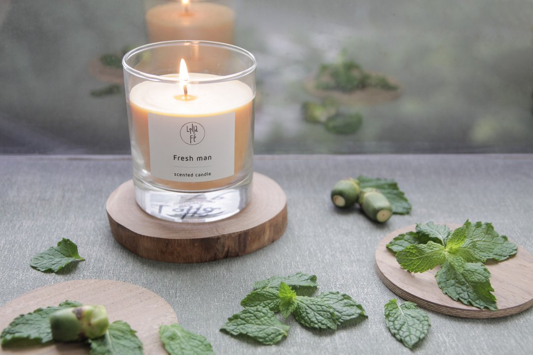 香水蜡烛【 新鲜人 Fresh man 】Scent candle - 蜡烛/烛台 - 其他材质 绿色