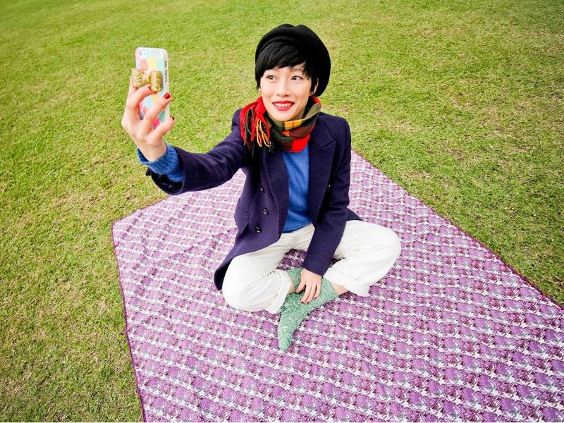旅人。野餐 // 比利时烈日松饼野餐垫 桌垫（附收纳袋） - 野餐垫 - 防水材质 紫色