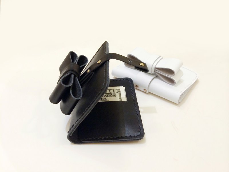 Zemoneni 装饰结卡包 经典黑 - 手拿包 - 真皮 黑色