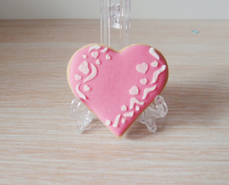 【婚礼小物系列10】粉红心 探房礼、姊妹礼(小)(10片入) - 手工饼干 - 新鲜食材 