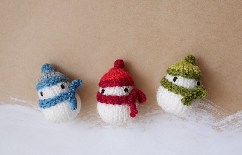 圣诞小磁铁 ♧ 小雪人 - 冰箱贴/磁贴 - 其他材质 红色