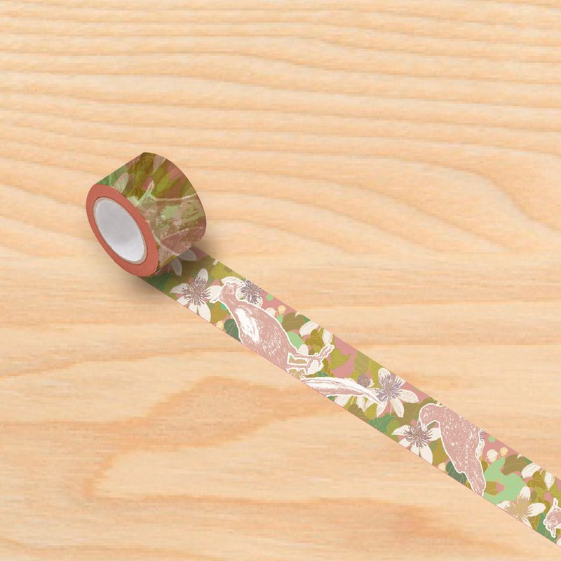台湾原生特有意象纸胶带系列｜台湾蓝腹鹇 “The Beauty of Taiwan” Taiwan Image Masking Tape - 纸胶带 - 纸 紫色