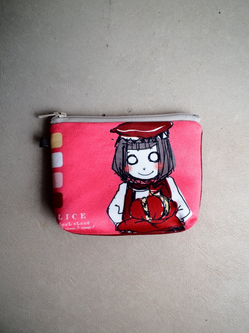 手工夹层零钱包 ▌爱丽丝梦游仙境 ▌扑克红心J 色票版 - 零钱包 - 其他材质 粉红色