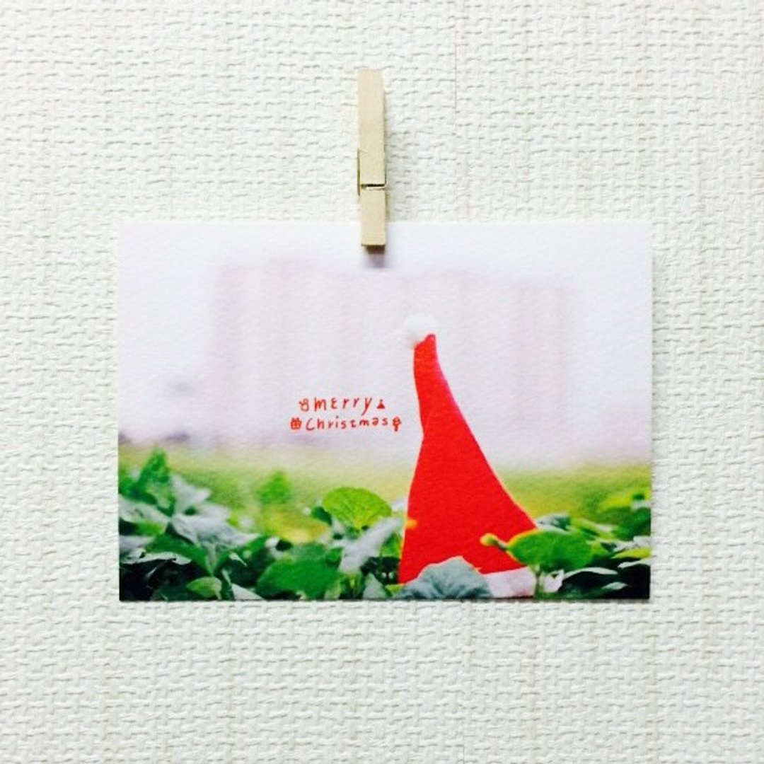圣诞老人掉了帽子  /Magai's postcard - 卡片/明信片 - 纸 红色