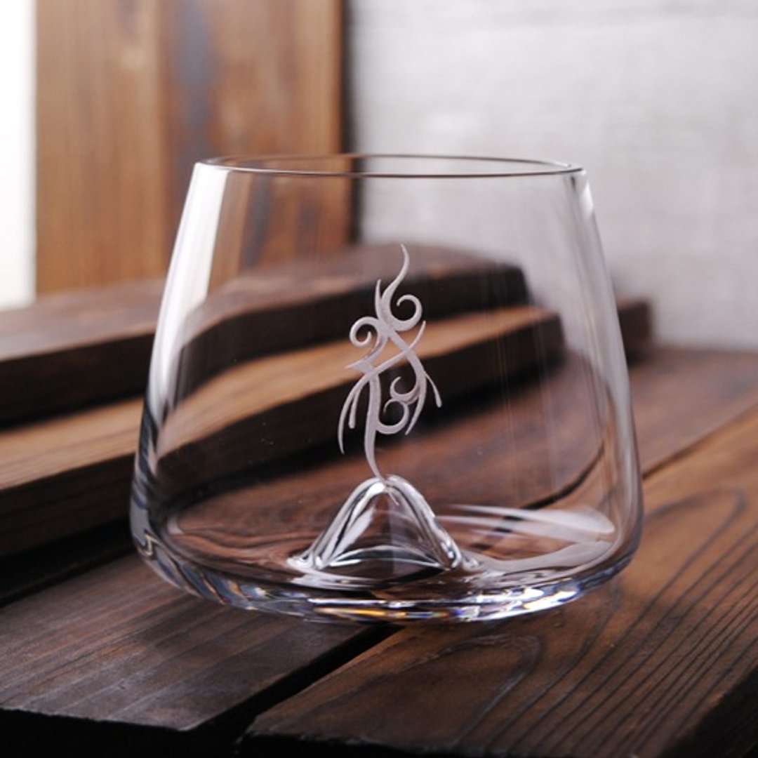 300cc【Normann Copenhagen】刺青图腾 冰山威士忌酒杯定制化 - 酒杯/酒器 - 玻璃 咖啡色