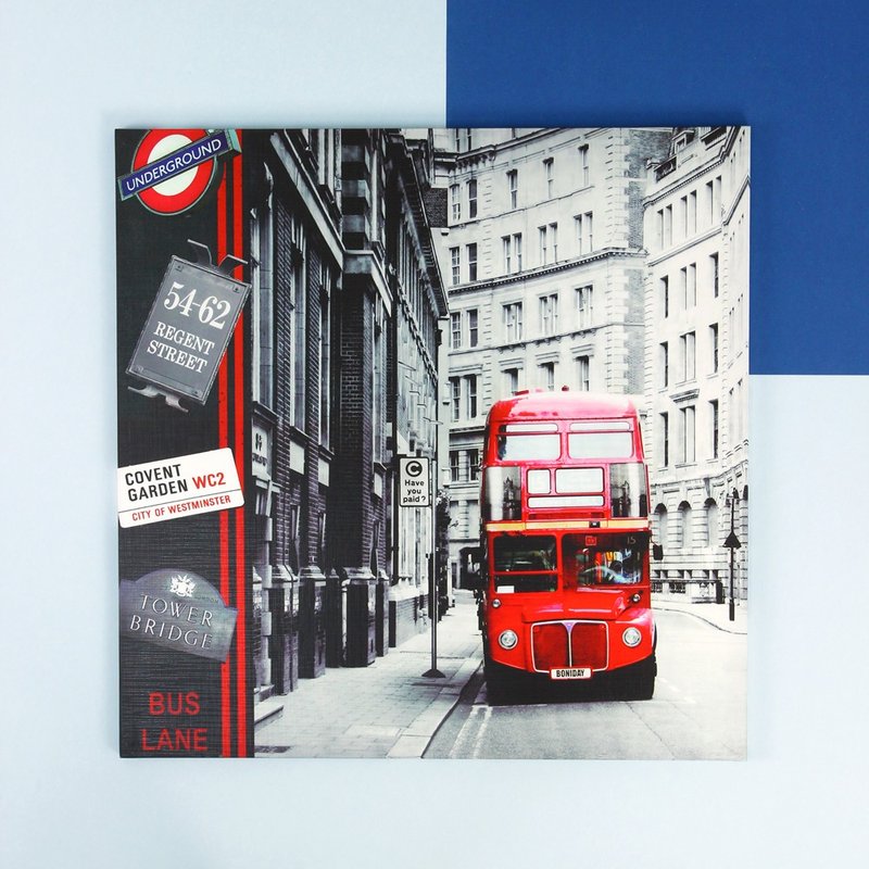 英伦无框画 下一站伦敦 40x40cm 室内设计 布置 创意 小物 杂货 - 海报/装饰画/版画 - 木头 多色
