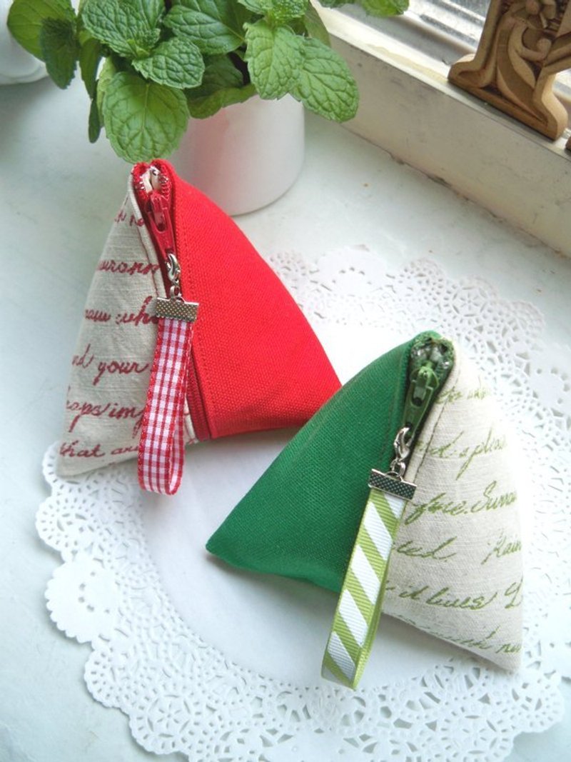 山丘包-红配绿 - 零钱包 - 其他材质 多色