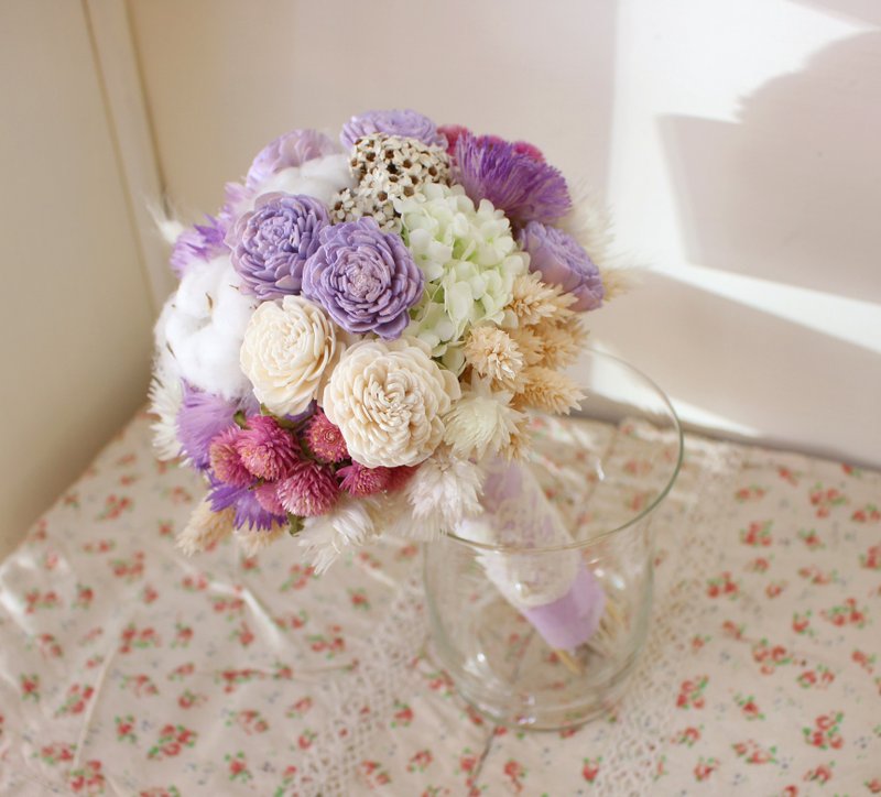 Flover芙拉设计 “恋人絮语”干燥+人造捧花 干燥花 新娘捧花 外拍 - 植栽/盆栽 - 其他材质 