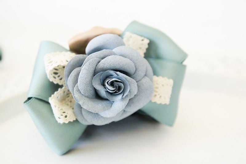 小清新蝴蝶结鲨鱼夹 - 发饰 - 其他材质 绿色