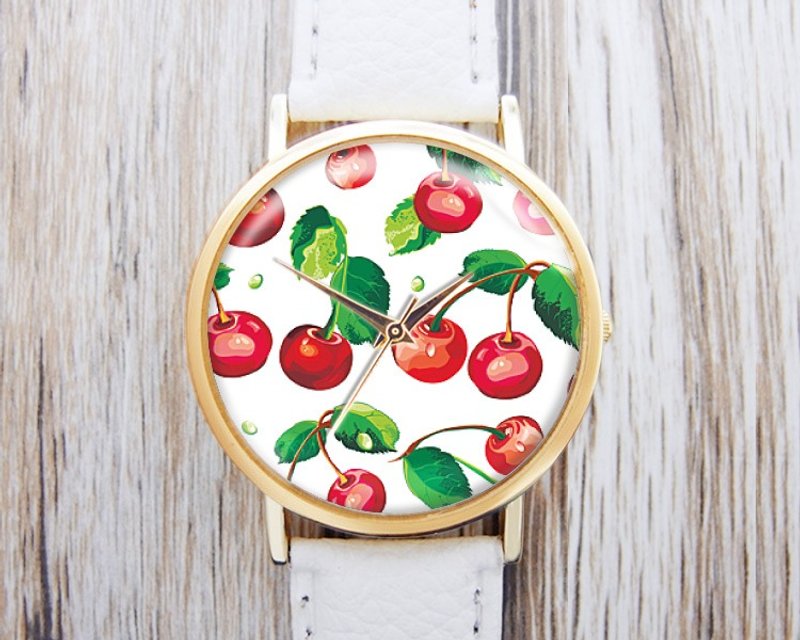 樱桃插画 - 女表/男表/中性表/配件饰品【Special U Design】 - 女表 - 其他金属 红色