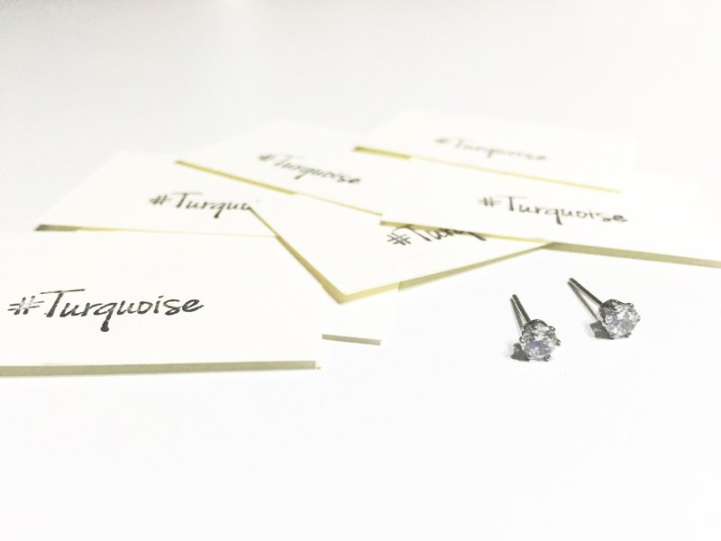 STAR / 锆石 / 耳环 耳针 抗敏 - 耳环/耳夹 - 其他金属 