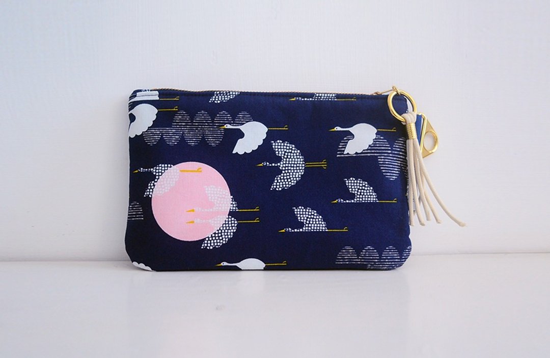 外出午膳包。Slim Clutch。黄昏鸟 - 皮夹/钱包 - 其他材质 蓝色