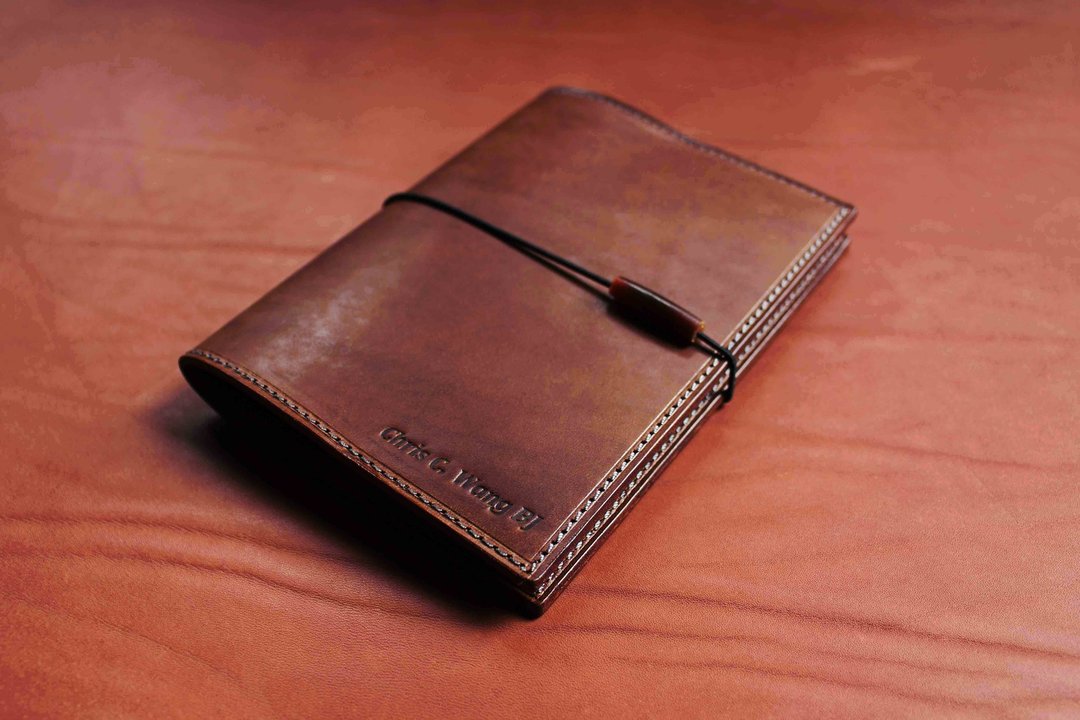 【MUJI A6 30页 VULCAN Note】意大利植鞣牛革 笔记本 可压印 - 笔记本/手帐 - 真皮 咖啡色