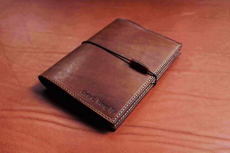 【MUJI A6 30页 VULCAN Note】意大利植鞣牛革 笔记本 可压印 - 笔记本/手帐 - 真皮 咖啡色