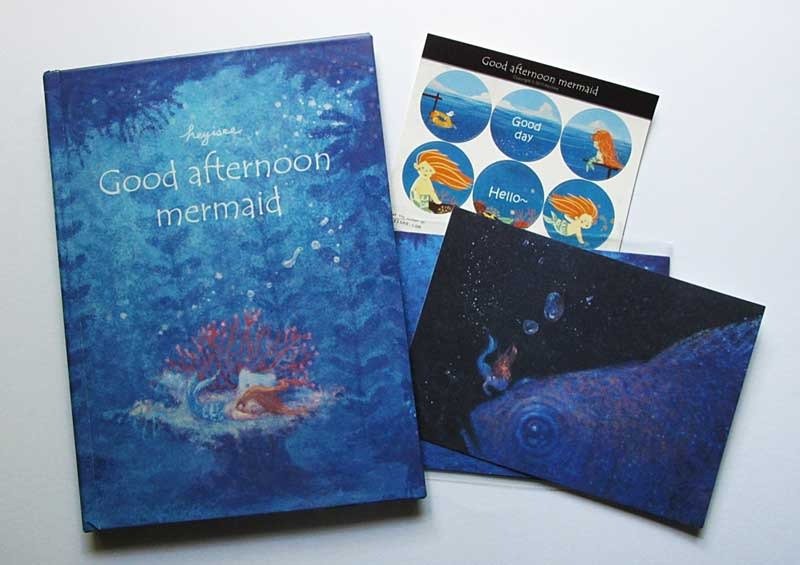 :::Heyisee:::Good afternoon mermaid  美人鱼午安英文绘本/图画书/插图/插画/海洋/疗愈/随书附送明信片与贴纸组 - 刊物/书籍 - 纸 蓝色