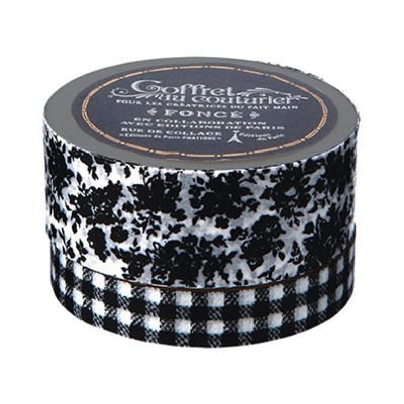 Marks Masking Tape MT和纸胶带 法式小碎花(CTR-MKT5-BK) - 纸胶带 - 纸 黑色
