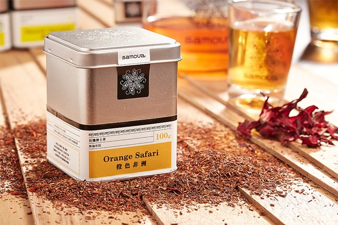 有机博士茶 |‘橙色非洲’ - 带红茶香与浓郁香草荚风味  / 茶叶 / 大茶罐 100g - 茶 - 植物．花 橘色