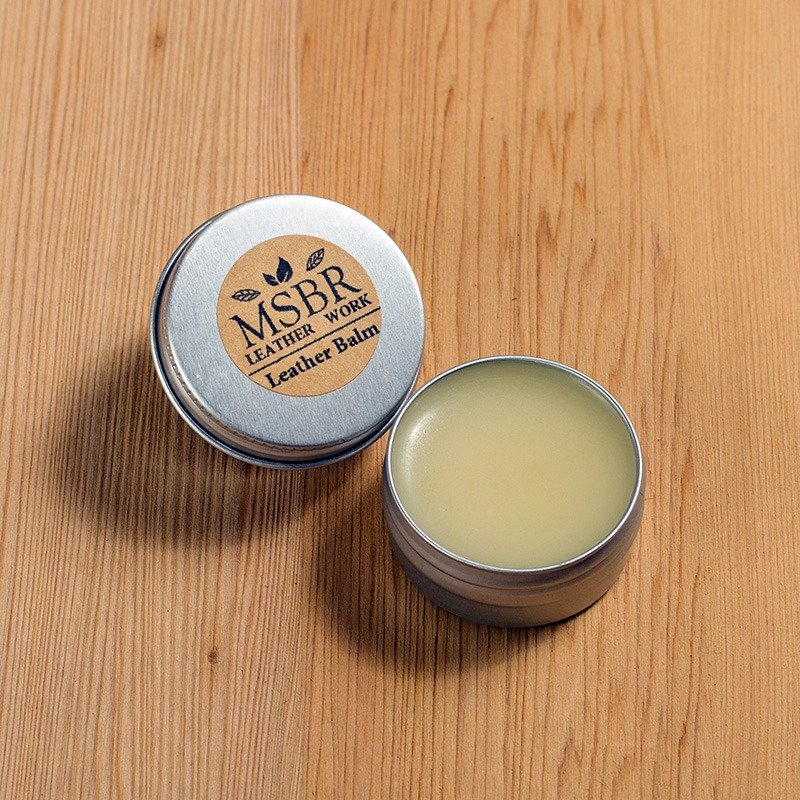 MSBR Leather 植鞣皮革专用保养油/保养蜡 Leather Oil/Balm/Wax-S(约15ml) - 其他 - 其他材质 橘色