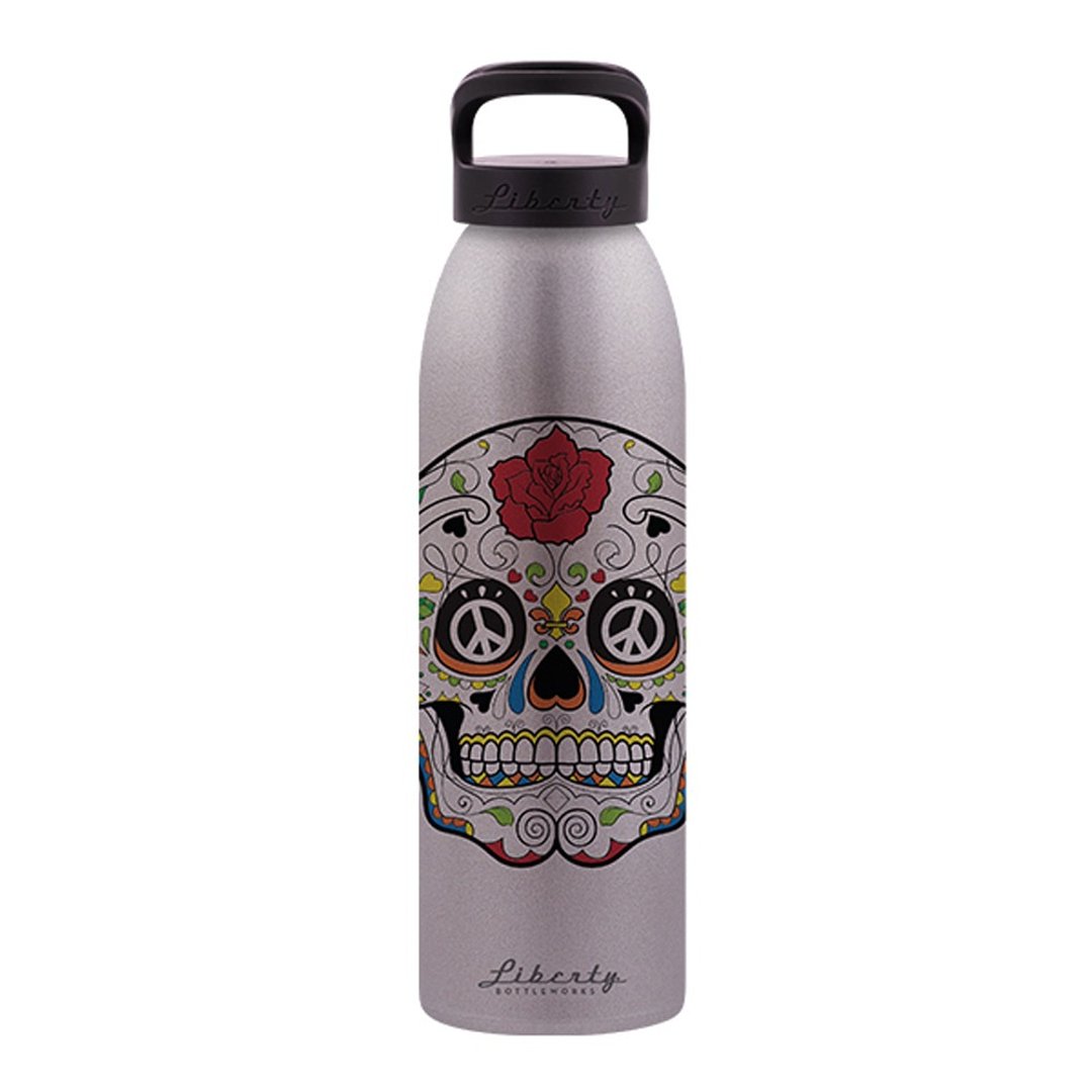 Liberty 全铝环保运动水杯-700ml-骷髅的浪漫/单一尺寸 - 水瓶/水壶 - 其他金属 灰色