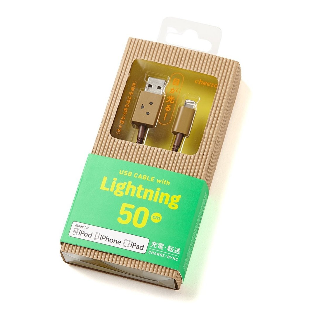 cheero阿愣lightning USBi5/5S,i6/i6plus,iPad mini/air充电传输线／MFi认证／50厘米 - 充电宝/传输线 - 塑料 金色