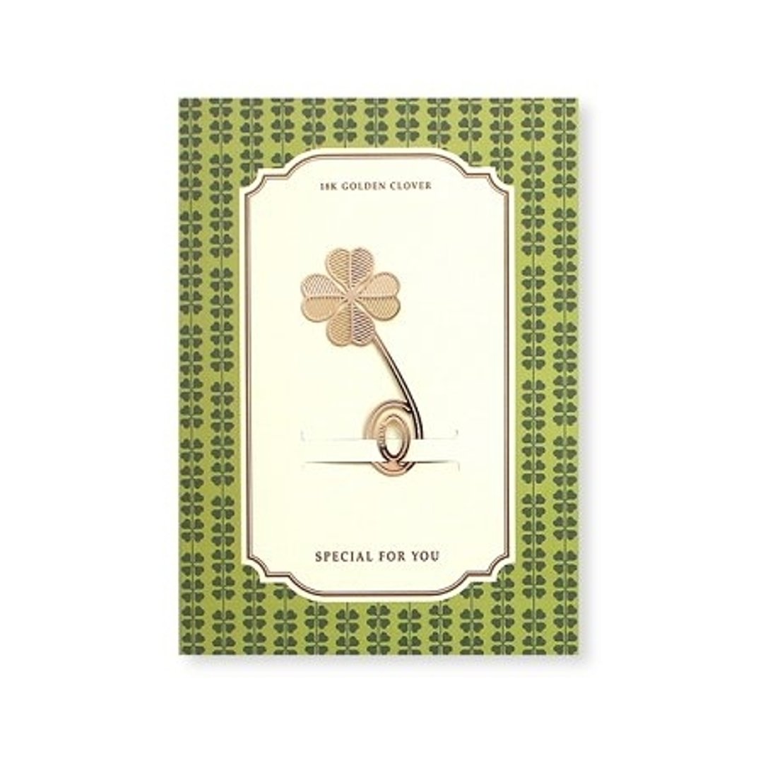 bookfriends-18K金自然系造型书签-幸运草,BZC24173 - 书签 - 其他金属 金色