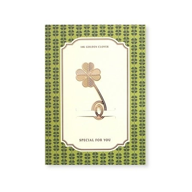 bookfriends-18K金自然系造型书签-幸运草,BZC24173 - 书签 - 其他金属 金色