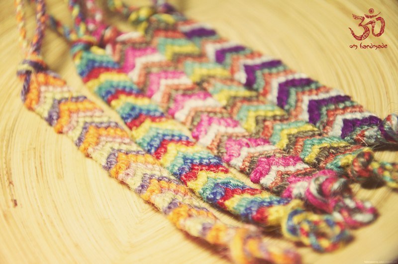 缤纷配色麻手绳 - 手链/手环 - 其他材质 