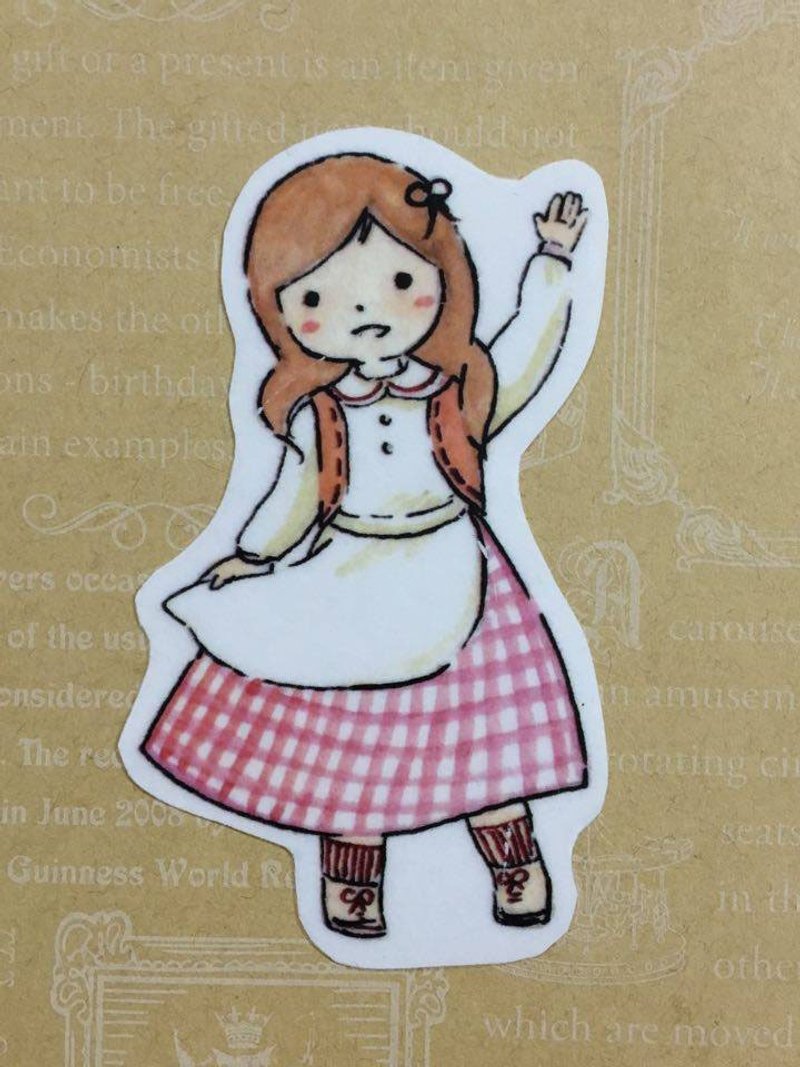 文青手帐 透明贴纸  田园女孩 - 贴纸 - 纸 