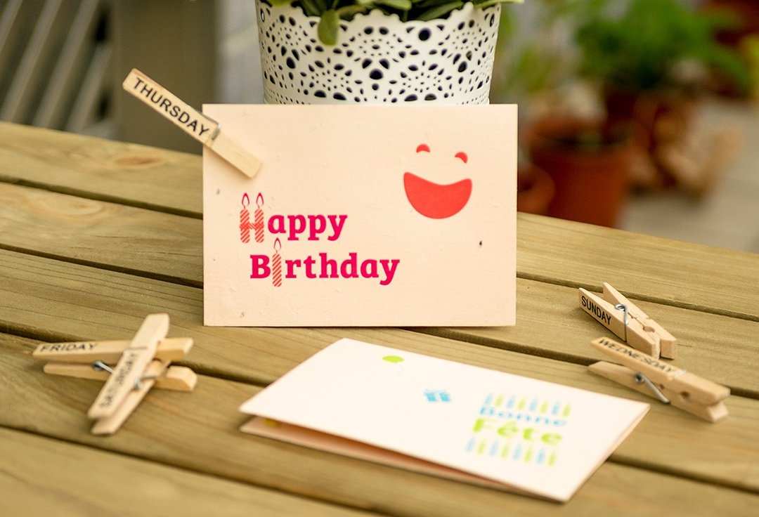 生日快乐 Happy Birthday! 种子卡片 - 卡片/明信片 - 纸 红色