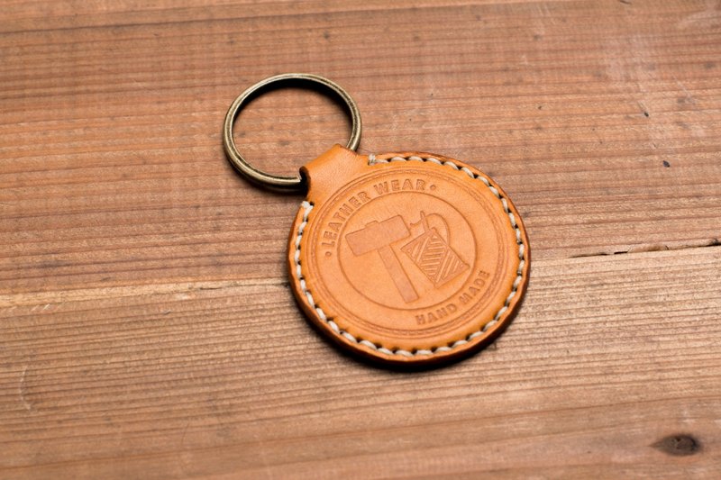 皮革钥匙圈 - 钥匙链/钥匙包 - 真皮 咖啡色