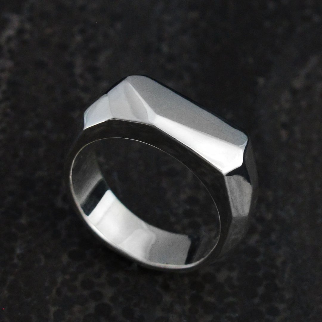 订制戒指 - 造型戒 X-Ring(L) 925 纯银戒指 -64DESIGN - 戒指 - 纯银 银色
